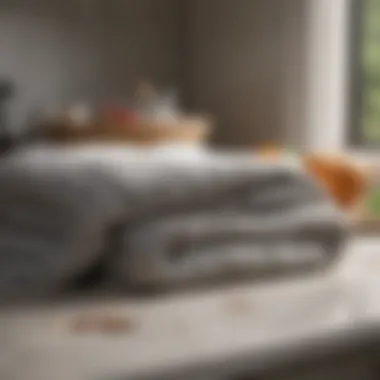 Effective Drying Techniques for Weighted Blankets A serene environment showcasing drying options for blankets