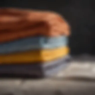 Comparing Various Weighted Blanket Materials Different types of weighted blankets displayed for material comparison