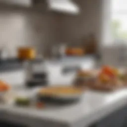 An array of elegant kitchen gadgets displayed on a countertop