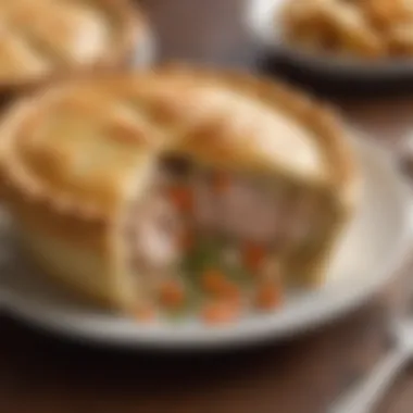 Sliced piece of Atkins Chicken Pot Pie