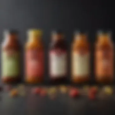 An assortment of regional jerk sauce variations presented beautifully