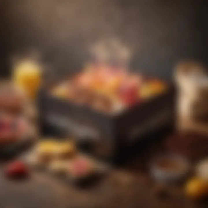 An elegant birthday box filled with customized treats perfect for celebrations