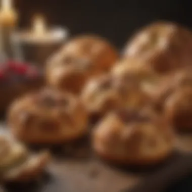 A selection of finished baked goods presented elegantly