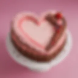 A beautifully decorated Baskin Robbins Heart Cake showcasing its rich chocolate layers and vibrant frosting.
