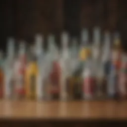 Variety of alcoholic seltzer cans displayed on a wooden table