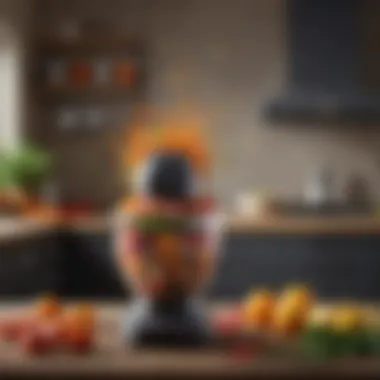 Fresh Ingredients for Blending Variety of fresh ingredients ready for blending in a vibrant kitchen setting