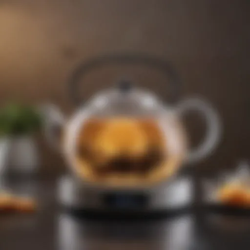 Elegant electric tea pot showcasing modern design