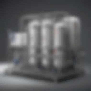 Reverse Osmosis Filtration Process Diagram showing the filtration process of a reverse osmosis system