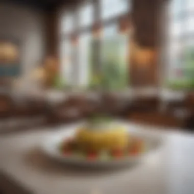 Healthy Eating Ambiance in a Restaurant Inspiring ambiance of a restaurant with a focus on healthy eating