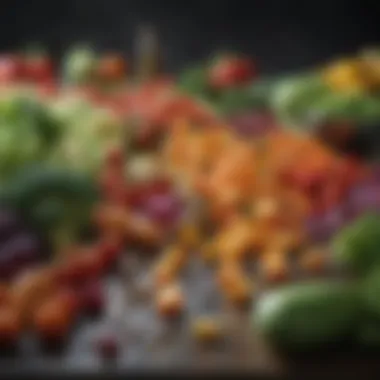 Nutrient-Packed Ingredients A vibrant array of fresh vegetables and fruits showcasing color and nutrition