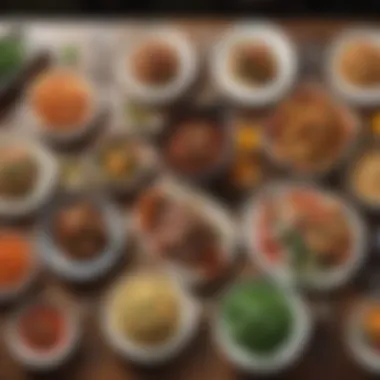 Diverse Healthy Spread An inviting table setting with an assortment of healthy dishes