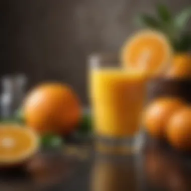 A vibrant glass of freshly squeezed orange juice