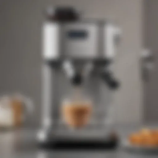 Detailed view of the Breville One Cup Coffee Maker showcasing its sleek design