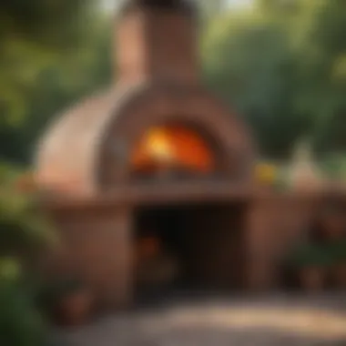 A beautifully constructed brick oven in a natural setting