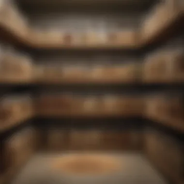 An organized pantry showcasing neatly stored bulk grains