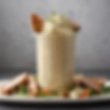 A modern twist on Caesar dressing served with grilled chicken