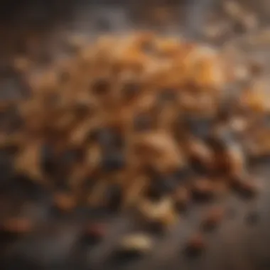 A variety of wood chips used for smoking