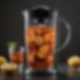 Detailed view of the Capresso iced tea maker replacement pitcher showcasing its design and craftsmanship