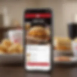 A smartphone displaying the Chick-fil-A app interface