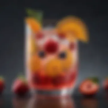 Fruit-Infused Refreshing Spritzer A refreshing spritzer with fresh fruits