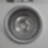 Interior view of a clean washing machine drum