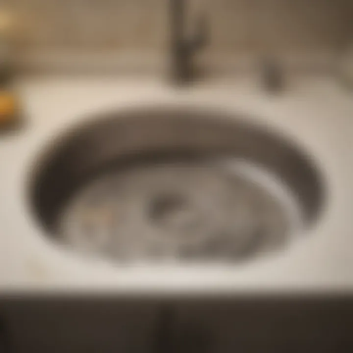 Illustration of common kitchen sink drain blockages