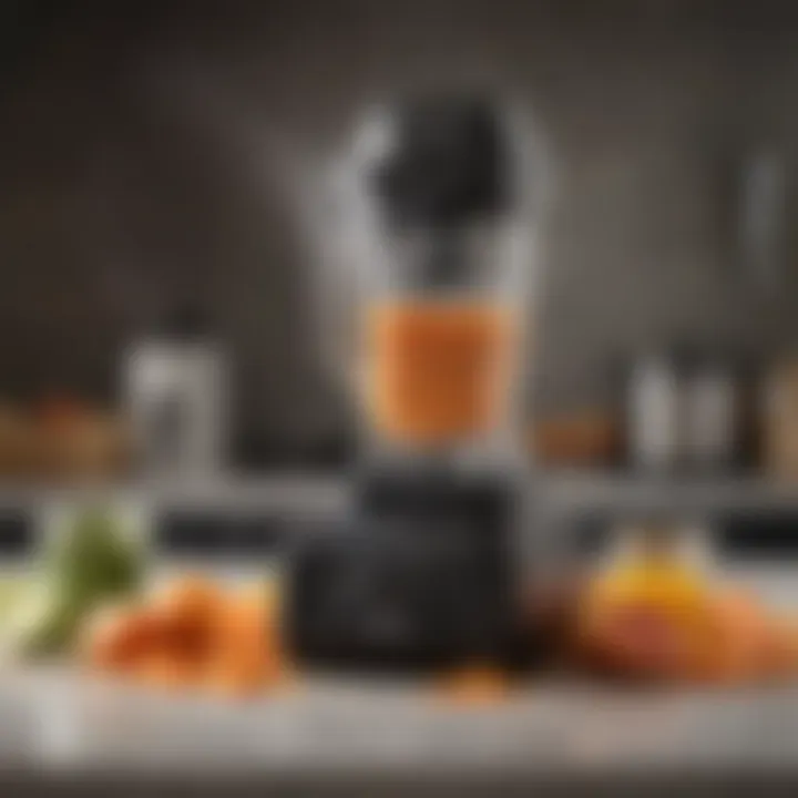 Ninja Blender Processor in action with vibrant ingredients