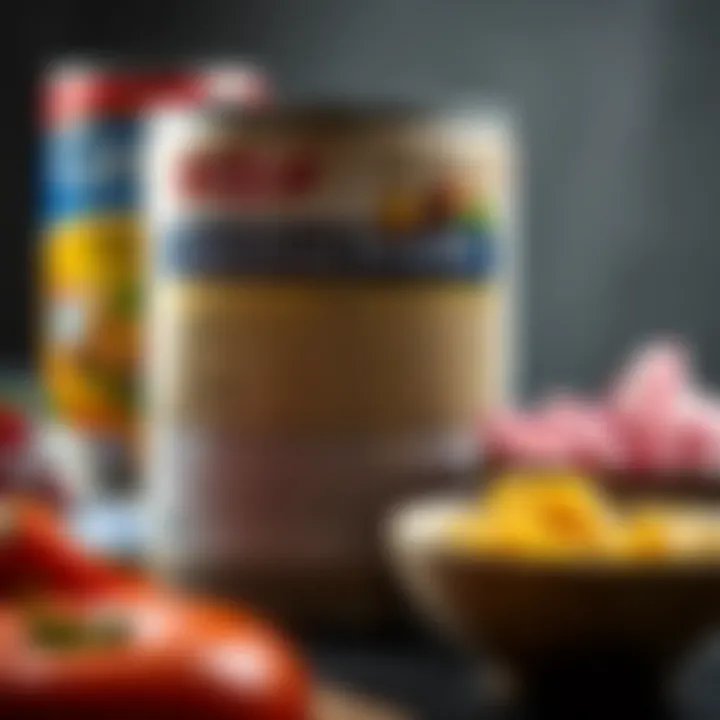 Nutritional chart highlighting the benefits of various canned foods.