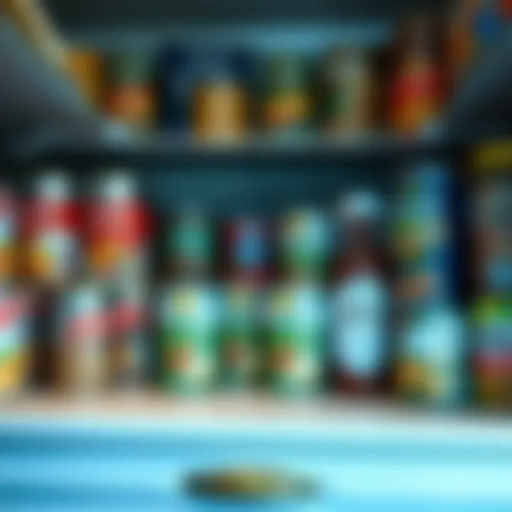 An organized pantry displaying strategically stored canned goods.