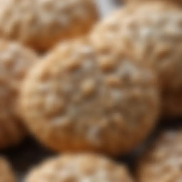 Close-up view of crinkle cookies showcasing their signature texture and cracks.