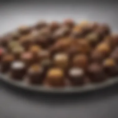 Delicious Chocolate Dipped Artistry Artfully arranged chocolate dipped treats on a platter