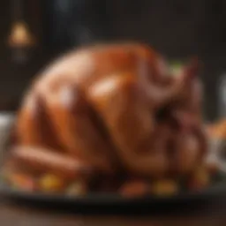 Smoker turkey with rich color and smoky flavor