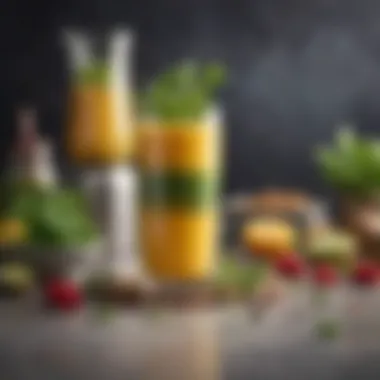 Elevating flavor with fresh herbs Smoothie garnished with fresh herbs