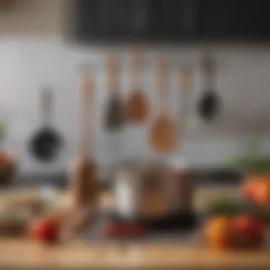 Essential Kitchen Utensils for New Homeowners A curated selection of kitchen utensils and gadgets arranged elegantly.