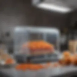 Commercial external vacuum sealer in action