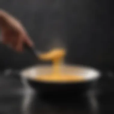 User-friendly ceramic frying pan being easily cleaned