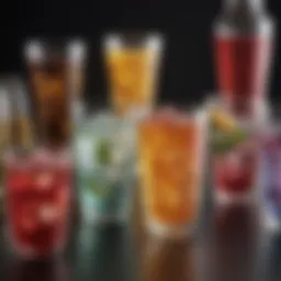 A stylish collection of contemporary drinkware showcasing various designs and colors