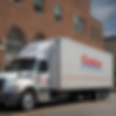 Delivery truck with Costco branding delivering frozen goods