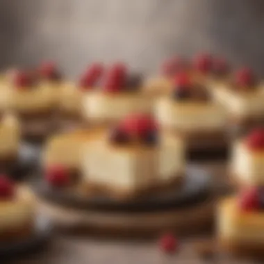 A variety of cheesecake slices showcasing different flavors and textures.