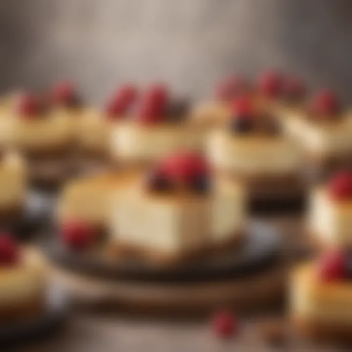 A variety of cheesecake slices showcasing different flavors and textures.