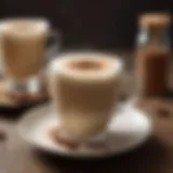 A vibrant cup of dirty chai latte topped with frothy milk and spices