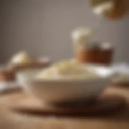 Smooth and creamy alfredo sauce in a bowl