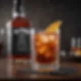 Elegant cocktail featuring Jack Daniel's whiskey