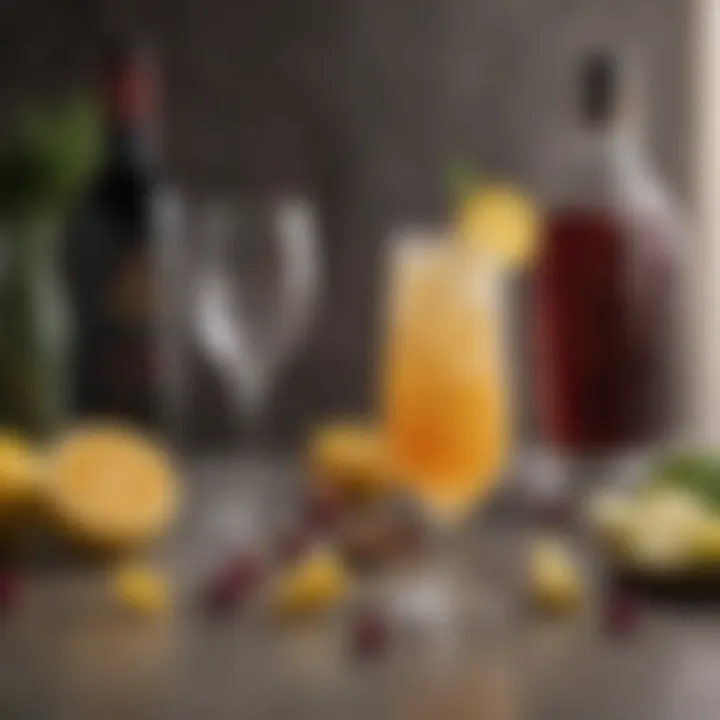 An elegant setting featuring non-alcoholic drinks at a social gathering