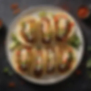 Gourmet Tacos: A Culinary Delight Artful presentation of gourmet tacos