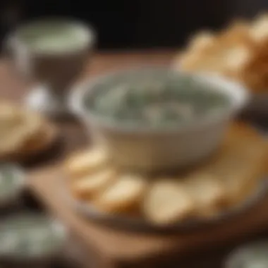 Elegant presentation of spinach dip at a gathering