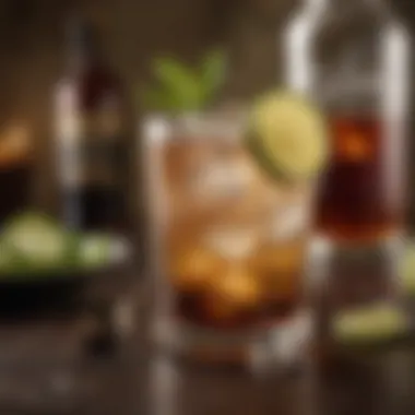A beautifully presented variation of the Cuba Libre cocktail