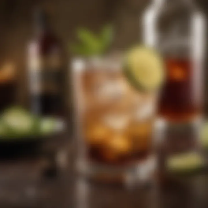 A beautifully presented variation of the Cuba Libre cocktail
