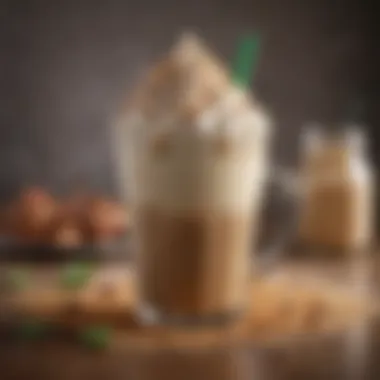Blending Ingredients for a Creamy Texture Blender filled with ingredients for a creamy frappuccino