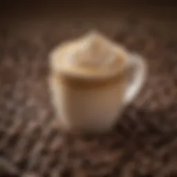 Selection of premium coffee beans for frappuccino